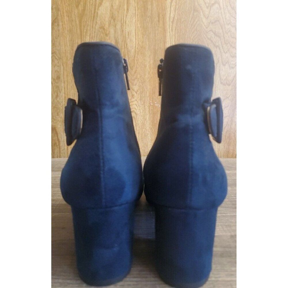 White Mountain Calisi Blue Buckle Booties Shoes Womens Size 6.5 - Picture 4 of 10